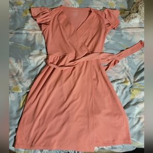 Nine West Coral wrap dress